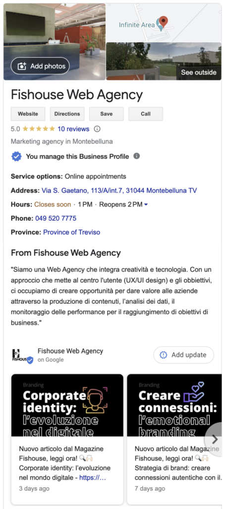 Ottimizzazione Google My Business